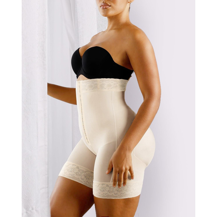 Корсет-боді YIANNA для корекції фігури, висока компресія, без бретелек, бежевий (M)