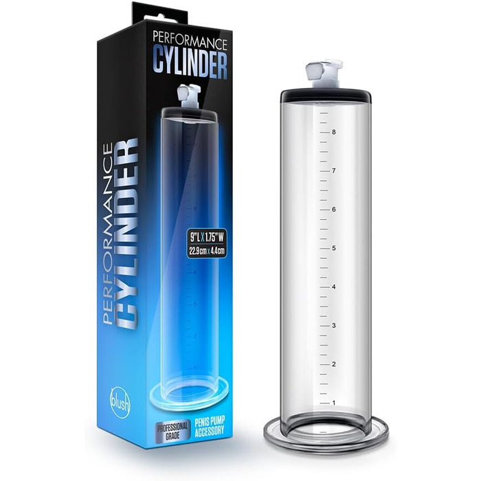 Аксесуар NAIXBTY для помпи для статевих органів: прозора трубка з шкалою для збільшення статевого члена, покращення ерекції та лікування імпотенції. Підходить для чоловічих секс-іграшок. Розміри: 22.9*5.1 см