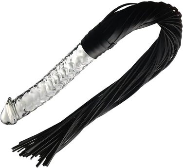 Лезбійський плетище з шкіри для БДСМ, 20 см. Іграшки для пар, анальні пробки, плети, шкіряні іграшки для дорослих