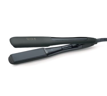 Професійний цифровий випрямляч для волосся Diva Pro Styling Wide — широкі керамічні пластини, рівномірний розподіл тепла, чорний