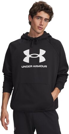 Чоловіча толстовка з капюшоном Under Armour Rival Fleece Logo Hoodie, чорна, розмір XL