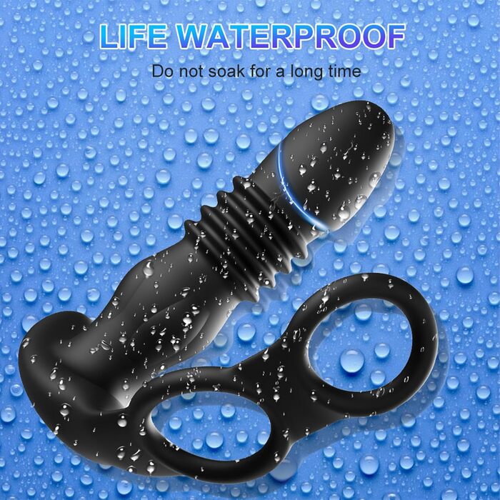 Вібратор для чоловіків PQKuss з кільцем на пеніс, 10 режимів, масажер простати, анальний масажер, для стимуляції, для пар, секс-іграшка