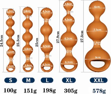 Анальні кульки з рідкого силікону, анальна цепь з кільцем для сперми, анальний мастурбатор, вагінальні кульки для стимуляції G-точки, іграшки для дорослих для жінок та чоловіків (XL)