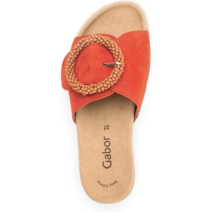 Жіночі шльопанці Gabor Best Fitting, колір Pumpkin (гарбузовий), розмір 44 EU