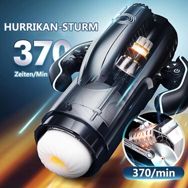 Інтимна іграшка для чоловіків з 5 телескопічними головками та 5 режимами стимуляції, реалістична вагіна