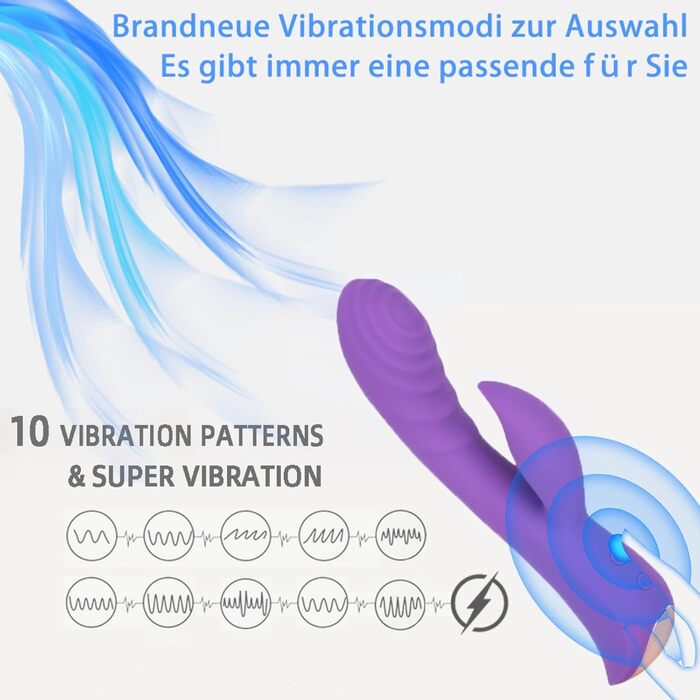 Вібратор G-Punkt Класичний, анальні вібратори, 10 режимів вібрації для жінок, анальний вібратор, секс-іграшка для жінок та пар, рожевий/чорний