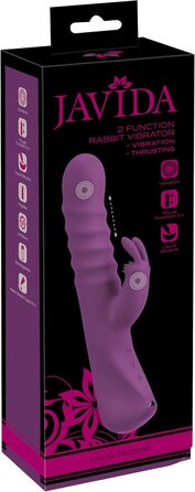 Вібратор для тіла JAVIDA Rabbit Vibe - 10 режимів, стимулятор клітора, 12.8-13.3 см, фіолетовий