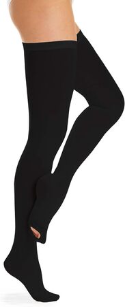 Компресійні панчохи проти тромбів Relaxsan M2370A (1 пара) для жінок та чоловіків, 18-23 mmHg, без шнурівки, унісекс, клас 1 (чорні, L)