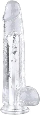 Анальний вібратор з кулькою для масажу простати та G-точки, з прозорого TPE, для чоловіків та жінок (XXL)