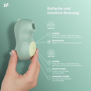 Satisfyer Din-OOOH: вібратор з ефектом тиску та 2 моторами | Кліторальний стимулятор у формі динозавра | Водостійкий (IPX7) | Силіконовий секс-іграшка для жінок