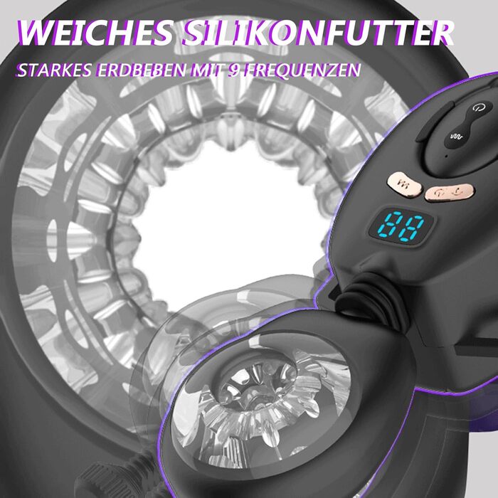 Вібратор для чоловіків з 9 рівнями вібрації та функцією страпа-он - сексуальна іграшка для чоловіків