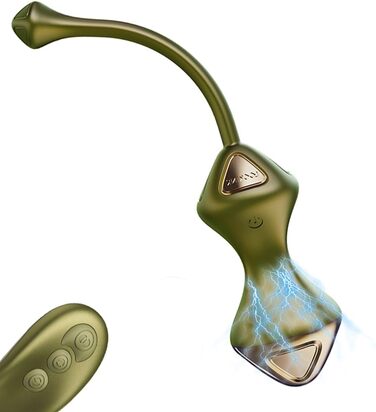 Електричний анальний вібратор Beckenbodentrainer для жінок з 5 рівнями шоку та 7 режимами вібрації, стимулятор для парубочків, тренажер м'язів тазу (зелений)