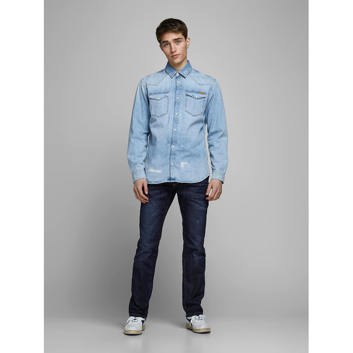 Чоловічі джинси Jack & Jones Clark Original Regular Fit, синій денім (Blau), 318