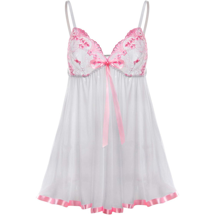 Сексуальна спідня білизна для жінок: мереживний комплект Babydoll з лаком для пишних фігур (4XL)