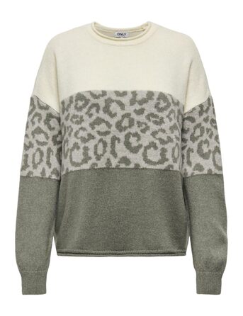 Жіночий в'язаний светр ONLY Whitecap Gray