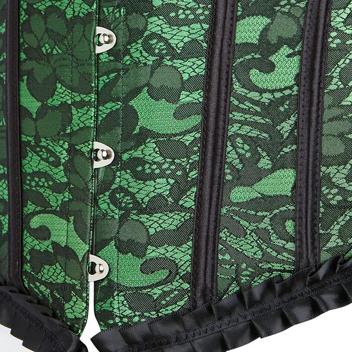 Корсет Grebrafan для жінок, корсет-боді з мережива, класичний, зелений, 42-44