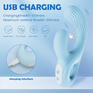 Набір вібраторів для жінок та пар Buntune: силіконовий вібратор з 10 режимами, водонепроникний, для стимуляції G-точки та подвійної стимуляції