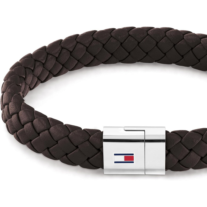 Шкіряний чоловічий браслет Tommy Hilfiger (чорний, коричневий, синій)
