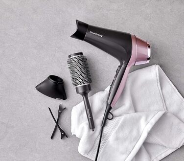 Фен для волосся Remington Curl & Straight D5707 з іонізацією, 2200 Вт, набір для стайлінгу (дифузор, конічна насадка, кругла щітка 45 мм)