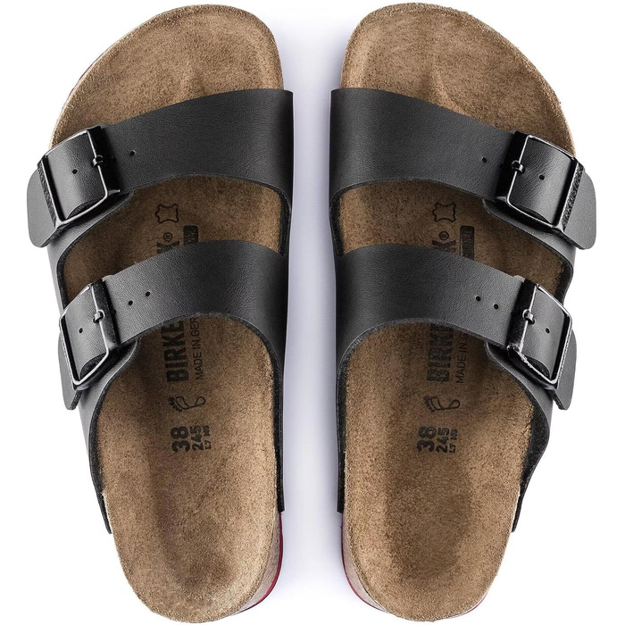 Сандалії Birkenstock Arizona Superlauf чорно-червоні, розмір 42 EU