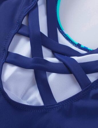 Світшот Bsubseach для жінок, корегуючий животик, купальник з перехресною спинкою (XL, синій)