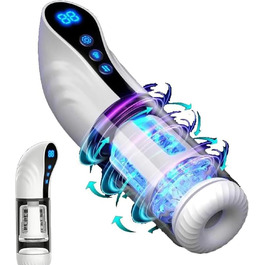 Електрична помпа для стимуляції чоловічого статевого органу з 9 рівнів вакууму, ротаційним та телескопічним функціями, LCD-дисплеєм. Автоматизована помпа для чоловіків. Іграшка для дорослих.