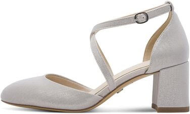 Жіночі туфлі-човники Tamaris Platinum Glam, текстильні, колір платиновий, розмір 39 EU