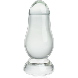 Анальний плагін Glas Kristall від SXOVO: скляний дildo для масажу простати та G-точки, стимулятор анального сексу для жінок, чоловіків та пар (M) 14см, 5.7см