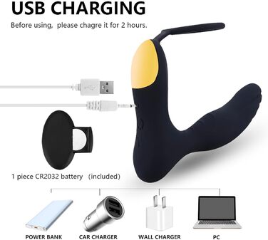 Вібраційний кільце для пеніса TYDAY: 10 режимів, водонепроникний, з пультом дистанційного керування