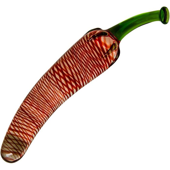 Glasdildo Glass Vibrations - Червоний Перець