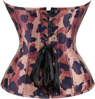 Корсет жіночий ADELCE, квітковий принт, леопардовий, для підкреслення талії, стильний вінтажний дизайн (XS)