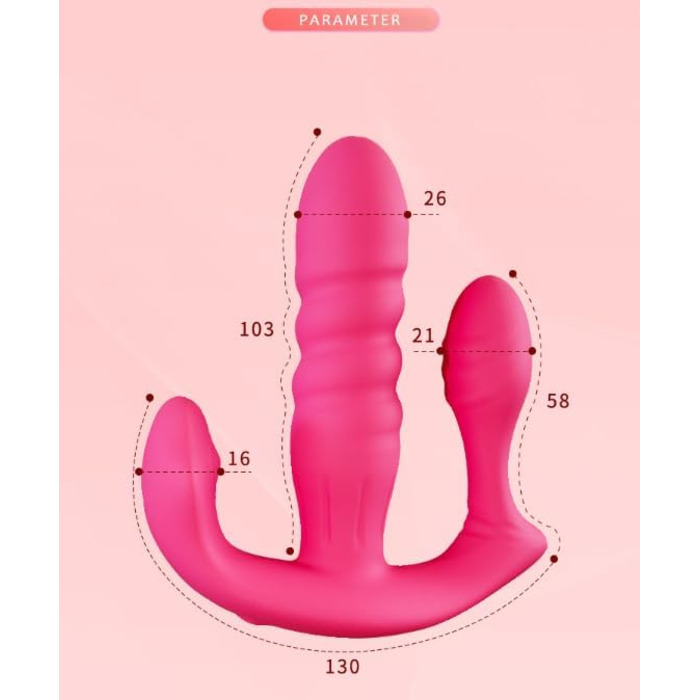 Вібратор для жінок LZYLWC з 10 режимами - вібратор клітора та G-точки, анальний вібратор, силікон, преміум-якість