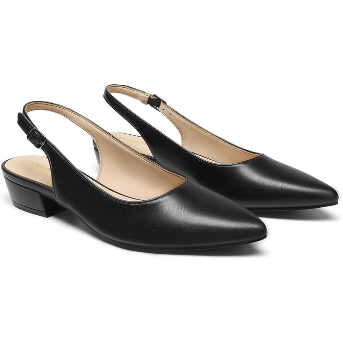 Жіночі класичні туфлі-човники Dream Pairs, закритий носок, чорні, розмір 40 EU