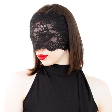 Елегантна червона мереживна маска для жінок з камінням – венеціанська маска з квітковим візерунком для маскараду, карнавалу, косплею, готичної вечірки та особливих подій (чорний колір (чорні стрази))