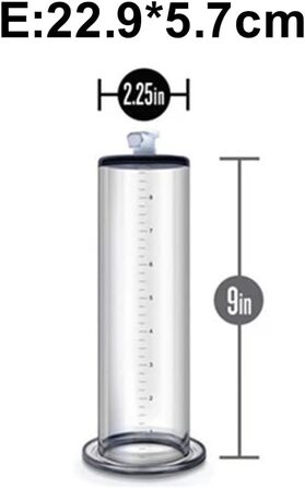 Прозорі аксесуари для пеніс-помп: трубка з градуюванням для збільшення та покращення ерекції. Вакуумна помпа для чоловіків. Розміри: 22.9*7.6 см та 22.9*5.7 см