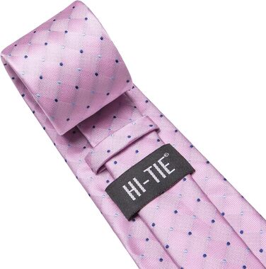 Чоловіча краватка Hi-Tie з набором (покарманець та запонки) для весілля та бізнесу, колір Blush Pink (світло-рожевий)