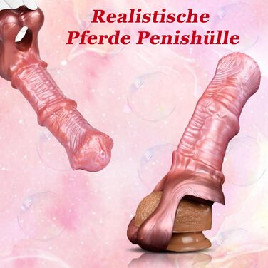 Реалістичний XXL секс-іграшка для чоловіків: гігантський пеніс-чохол з кільцем, з м'якого силікону, для анального сексу та подовження пеніса, коричневий
