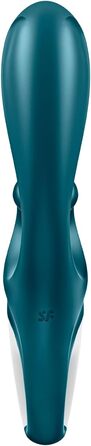 Satisfyer Hug Me Connect: Вібратор для клітора та G-точки з Bluetooth-керуванням (блакитно-сірий)