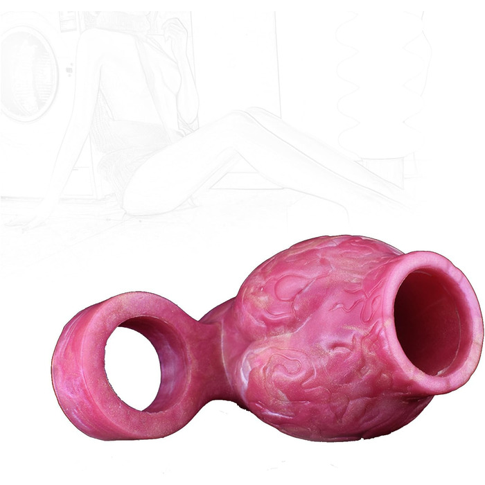 Пеніс-колготка, кільце для яєчок, збільшувач пеніса, секс-іграшка рожевого кольору