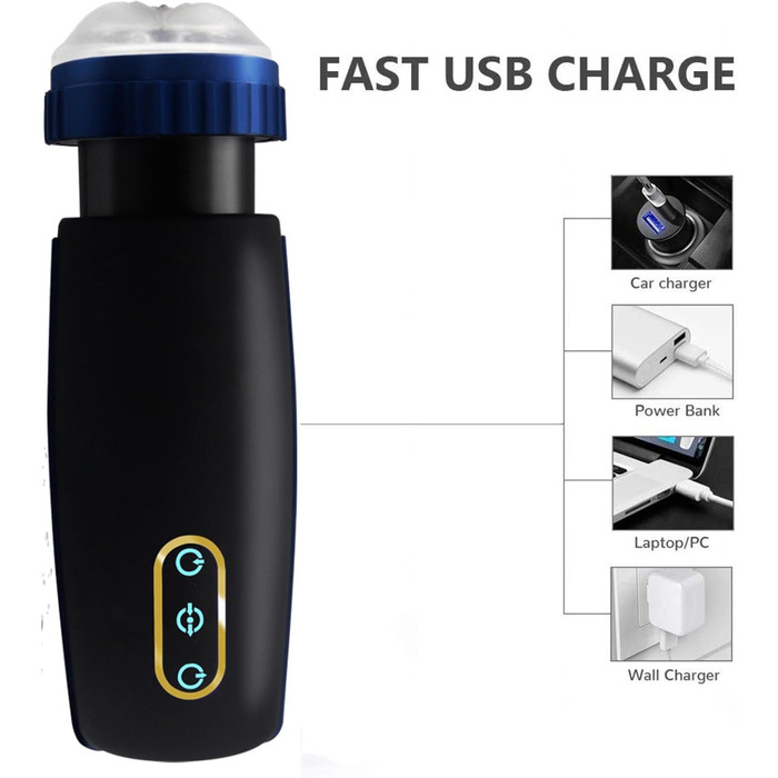 Автоматичний статевий масажер для чоловіків з режимами всмоктування - сексуальна іграшка для самостійних задоволень