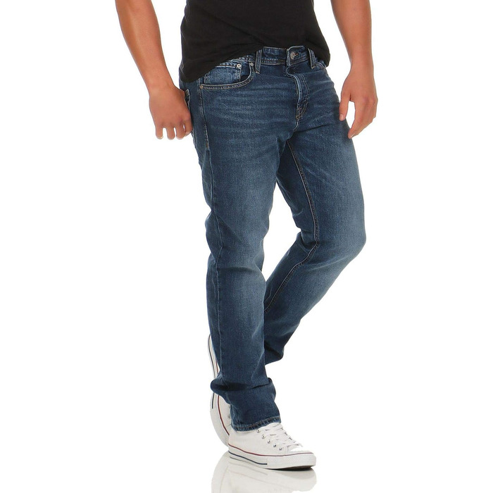Чоловічі джинси Jack & Jones JJIMIKE Tapered Fit синього кольору, завужені, Denim (33W/34L)