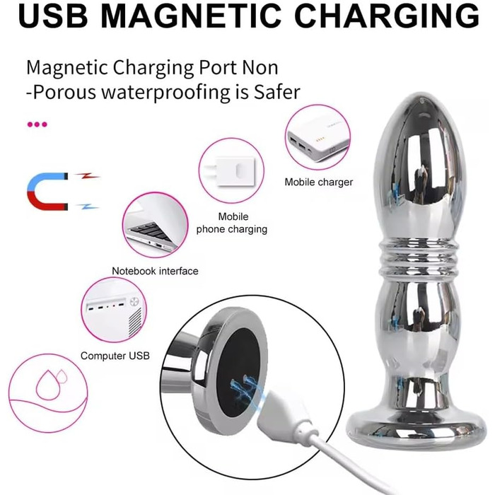 Анальні вібратори Qhysin з пультом дистанційного керування: 10 режимів, для чоловіків та жінок, стимулятор простати, секс-іграшки