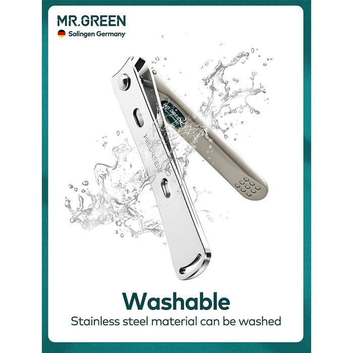 Набір кусачок для нігтів MR.GREEN (3 шт.), професійний манікюрний набір із нержавіючої сталі Solingen у шкіряному чохлі, преміум-якість