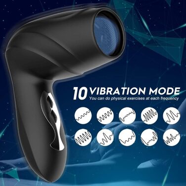 Електрична вакуумна помпа для чоловіків Guspiun з 10 рівнями всмоктування та 10 режимами вібрації. Масажер для ерекції, водонепроникний.