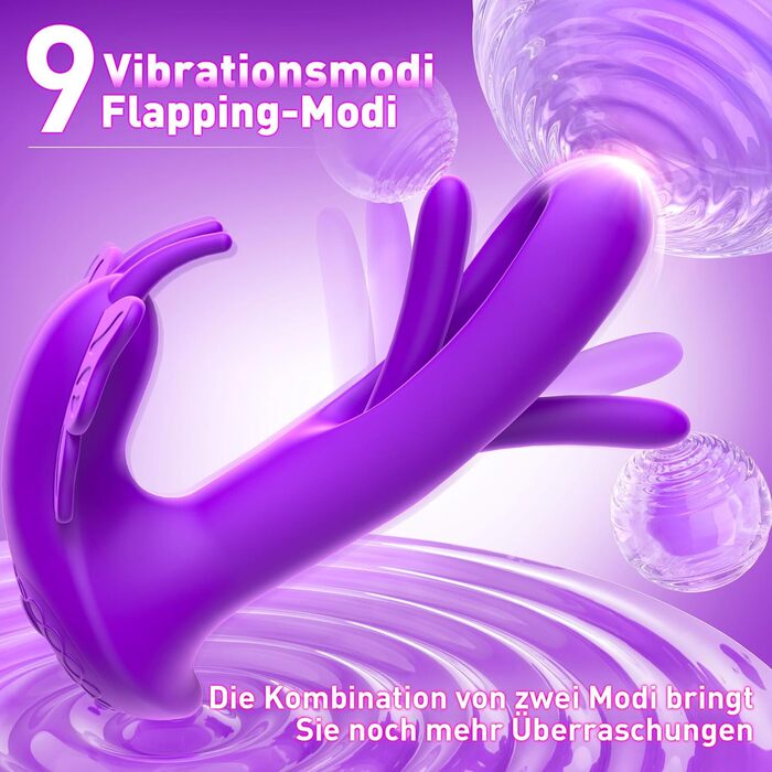 Вібратор для жінок з 9 режимів вібрації та пультом дистанційного керування, стимулятор клітора, фіолетовий