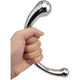 Анальний плагін з подвійним наконечником з нержавіючої сталі - масажер простати для жінок та чоловіків