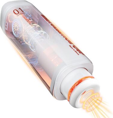 Електричний мастурбатор JFRong для чоловіків з 10 телескопічними та 10 ротаційними режимами, 3D-вагіна, стимулятор пеніса, чаша для мастурбації