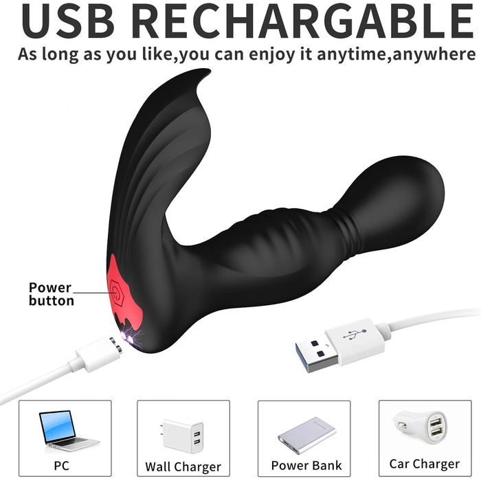 Вібратор для жінок G-Spot, 7 режимів, вібратор для клітора, анальний дildo для пар, чорний