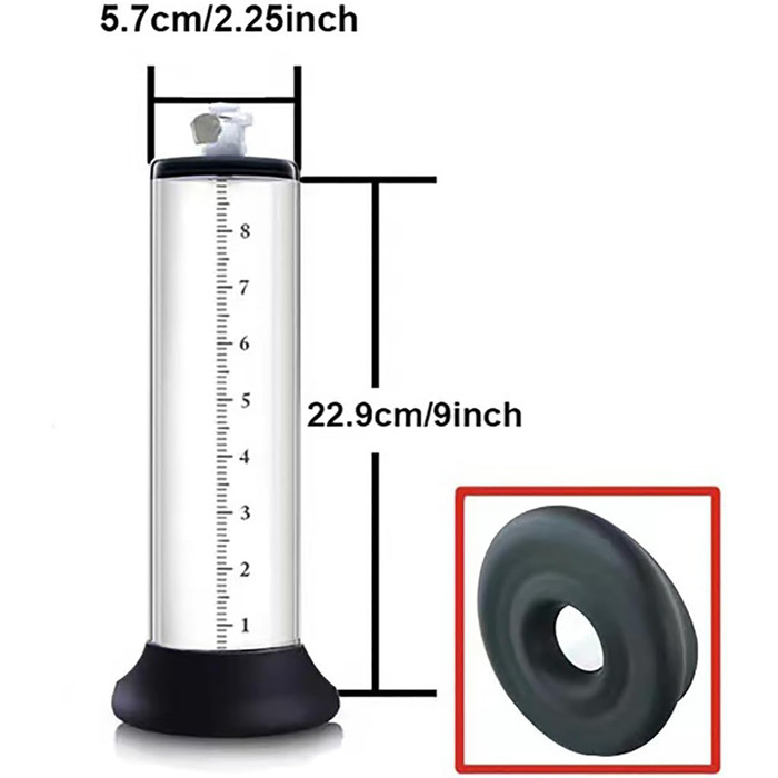 Вакуумний насос для збільшення статевого члена з манометром, преміум-якість, аксесуар для чоловіків
