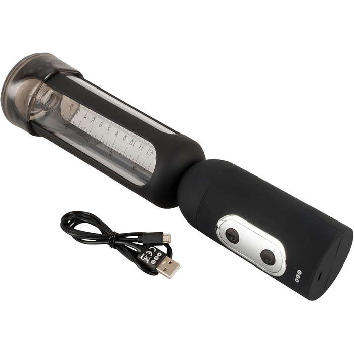 Насос для ерекції Orion - інтенсивний вакуумний насос для чоловіків, для тренування потенції, симуляції орального сексу, перезаряджається, прозорий/чорний (з повним авто режимом)